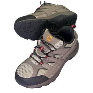 Merrell Boys Trail Shoes Tan Black Size 4